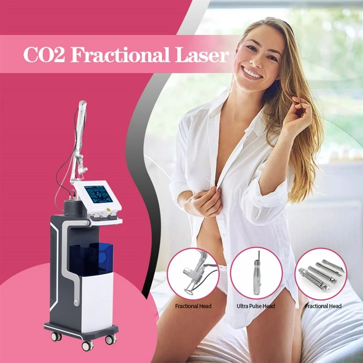 Láser fraccionado vertical del CO2/máquina láser del tratamiento vaginal y de la superficie de la piel del láser fraccionado